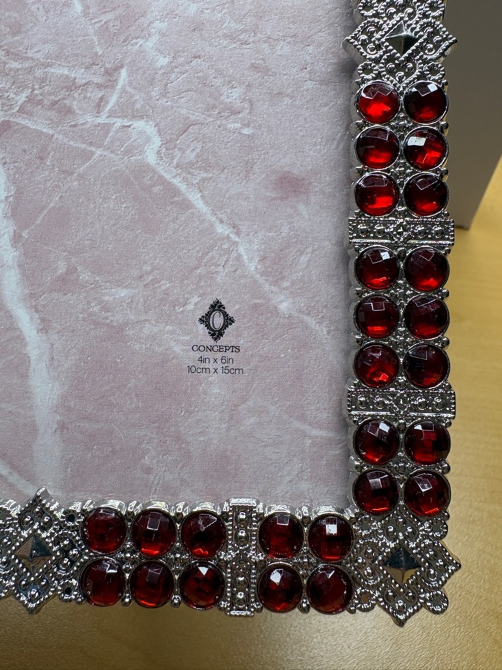 ⭐️ NWOT Concepts Decorative Red and Silver Accent Picture Frame - 4” x 6” - #1 - Picture 2 of 7
